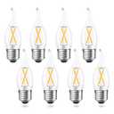 AIELIT Dimmable E26 LED Bulb 25W Equivalent, Candelabra Light Bulbs, Energy Efficient 2W, Warm White 2700K, 200lm Flame Tip CA10 LED Light Bulb for Pendant Chandeliers Wall sconces, 4 Pack