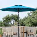 7.5 ft Outdoor Patio Market Umbrella, Light Turquoise Blue