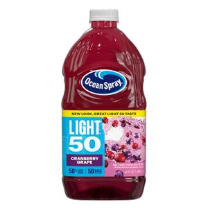Ocean Spray Cran50 Cranberry Grape Juice Drink, 64 Fl Oz Bottle (Pack of 8), Best By: 02/01/2026