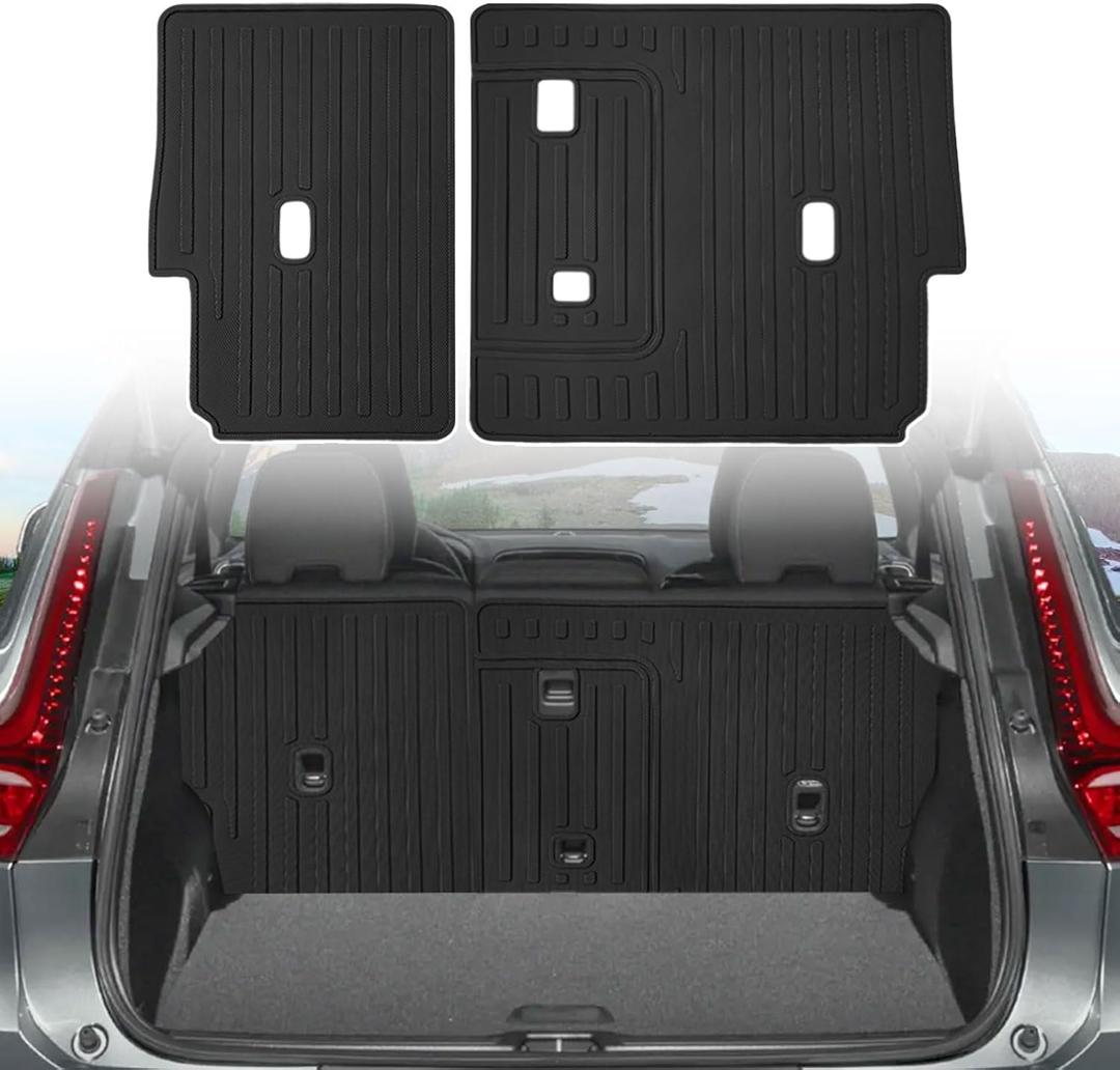 Backrest Mat for Volvo XC40 2018-2025 2026 & C40 2022-2024 with Hook&Loop Accessories Rear Trunk Mat Rear Seat Back Cover Protector All Weather Anti-Slip Split Dog Liner 2 PCS
