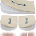 3 Layers Adjustable Supination & Over-Pronation Corrective Shoe Inserts, Medial & Lateral Heel Wedge Insoles for Foot Alignment, Knee Pain, Bow Legs, Osteoarthritis (Beige - Large)