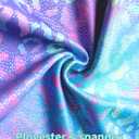 Nymphperi Gymnastics Leotards for Girls Size 2t 3t Comfortable Shiny Blue Mermaid Biketards Sparkly Colored Scale Unitards for Toddler Swimming
