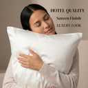 Beckham Hotel Collection Pillowcases King Size Set of 2, Cool Touch Cotton Sateen Fabric, 500TC, Silky Smooth & Soft, Open End, White