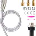 Universal Kitchen Sink Spray Attachment/Hose/Holder Set, Kitchen Side Sprayer Compatible with Moen Faucet, Kitchen Sink Faucet Sprayer Replacement, Brushed Nickel Finish