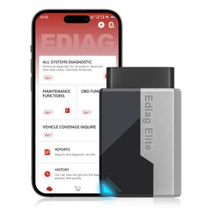 KINGBOLEN Ediag Elite OBD2 Scanner Bluetooth, Bidirectional Test Scanner All System Diagnostic Tool for iOS & Android, 15+ Hot Reset, CANFD Protocol, FCA AutoAuth, No Subscriptions Lifetime Update