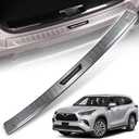 Rear Inside Bumper Sill Plate Guard Stainless Steel Cover Trim Door Tailgate Trunk Lid Protection Compatible for Highlander 2020 2021 2022 2023 2024 2025 20261PC(Sliver)
