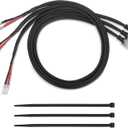 14" Upgraded Mirror Plug Wire Tap Radar Detector Hardwire Power Cord Kit is Compatible for Escort Valentine One Uniden Beltronics, Mount RJ11 with Braided Set of 3