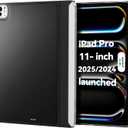 MagicKeyboard Compatible Case for iPad Pro 11 inch M4/M5 2024/2025, Cover with Apple Pencil Holder for Smart MagicKeyboard Folio Slim Durability, Durable Leather Surface, Keyboard Not Included, Black