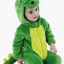Halloween Baby Green Dinosaur Costumes Toddler Outfit Infants Cosplay Romper 1-60 Months, 73/48