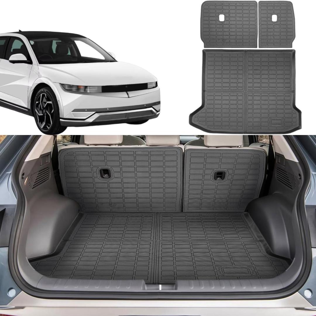 Cargo Liner Backrest Mat Fits for Hyundai Ioniq 5 2022-2024 2025 Cargo Mat Liner All Weather TPE Protector Back Seat Cover Accessories
