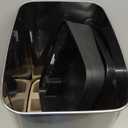 Ninestars Automatic Touchless Infrared Motion Sensor Garbage Can, 13 Gal 50L, Stainless Steel Base (Rectangular, Black Lid), Black Trim