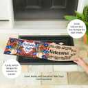 Evergreen Flag Sassafras Welcome Fall Neutral Sassafras Mat Interchangeable Entrance Doormat | Indoor and Outdoor | 22-inches x 10-inches | Non-Slip Backing | All-Season | Low Profile | Home Decor