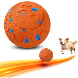 Dog Balls: Interactive Dog Ball, Self-Moving Dog Toy with Auto-Rolling & Bouncing, E-TPU Material, IP54 Waterproof, Motion-Activated (Orange, Large)