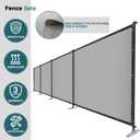 ECOOPTS 5'Hx24'L Privacy Fence Set with Poles and Rails Ground Spikes Fence Kit for Patio Garden Pool Yard (Light Gray)