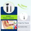 KAUGIC Ear Wax Removal - One-Hand Manual Ear Cleaner with Camera, 7 PCS Ear Spoons, Safe Ear Irrigation Kit for Adults, FSA-HSA-Eligible (Black)