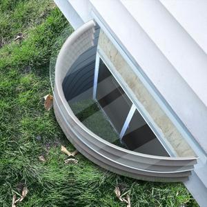 Polycarbonate Window Well Cover Clear, UV Resistant Basement Window Well Covers Outside,Heavy-Duty Window Well Covers Protects Against Debris,Snow & Rain,Crystal Clear Covering for Window(39"L X 16"W)