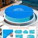VEVOR Solar Pool Cover, 24 ft Round Pool Bubble Cover, 8 Mil Pools Solar Blanket with Bubble & PE Material, Daytime Heat Absorption, Nighttime Heat Retention, Heat Retaining Solars Covers, Blue