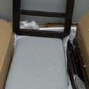 latifolia Solid Wood Bench, Entryway Shoe Bench with Cushion, 2 Tier Shoe Storage Organizer for Hallway, Living Room(Grey,21.65''L)