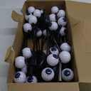 6 Pack Solar Eyeball Lights for Halloween Decorations Outdoor, 36 LED Green Eyeball Solar Halloween Lights, Waterproof Swaying Firefly Lights with 2 Modes for Pathway Patio Yard Lawn Garden Decor