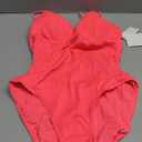 BECCA Womens Moon Ridge One Piece Swimsuit, Plunging V-Neckline, Bathing Suits for Women (Medium, Grapefruit)