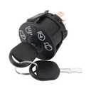 Starter Ignition Switch w/Keys for John Deere L100 L105 L107 L108 L110 L111 L118 L120 L130 125 135 145 155c 190c G110 Tractor Riding Mowers - 4 Key Positions w/Headlight - Free Carabiner