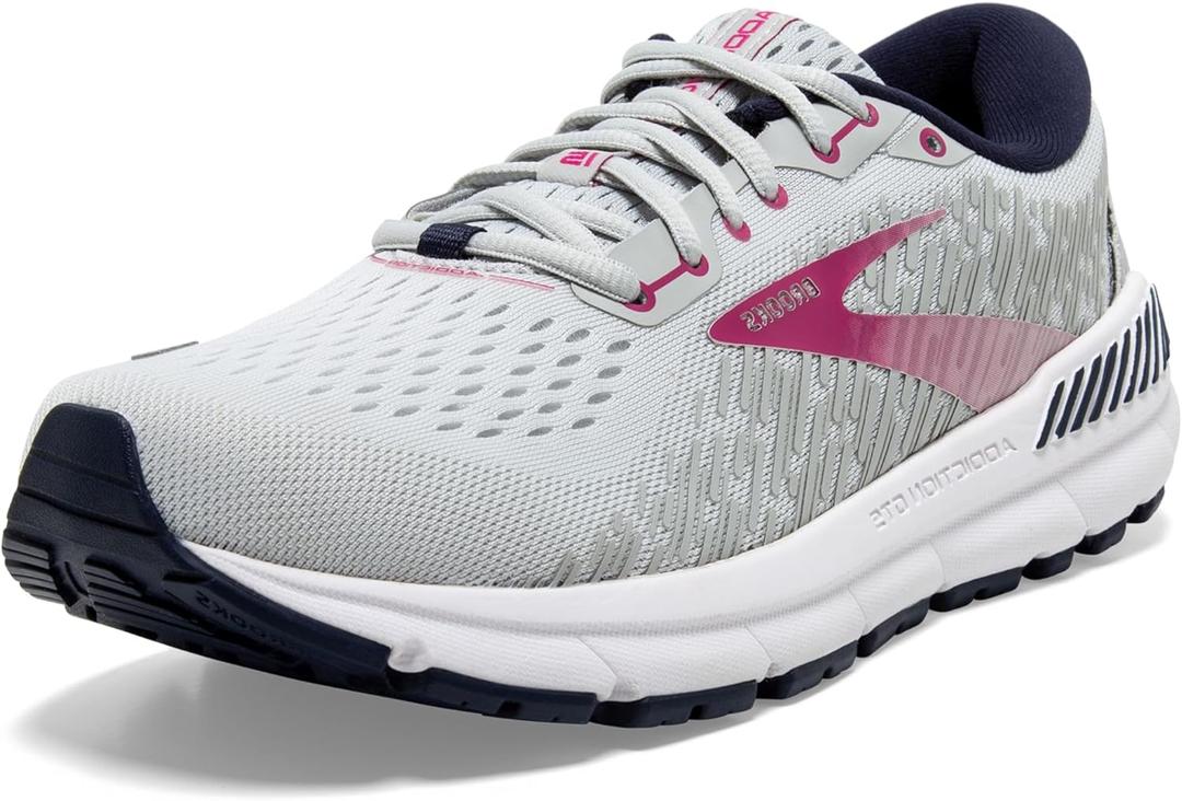 Brooks Women's Addiction GTS 15 Supportive Running Shoe - Oyster/ Peacoat/ Lilac Rose - 11.5 Medium
