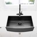 30 Inch Black Farmhouse Sink - VOKIM 30 x 22 Apron Front Farmhouse Sink Stainless Stee 16 Gauge Farmhouse Apron Curved Front sink Single Bowl Kitchen Sink