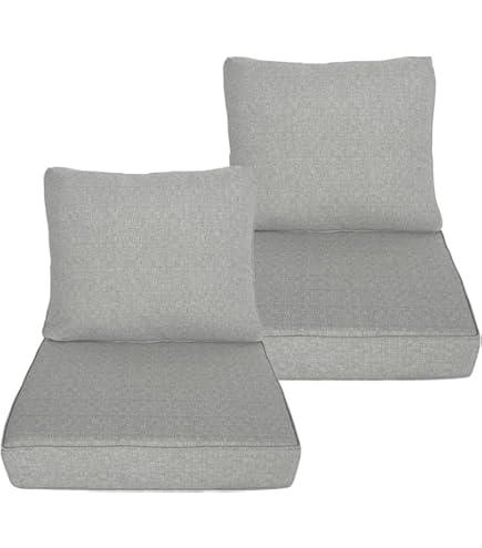 Patio Chair Cushions Set of 2 - Outdoor U-Shaped Replacement Seat