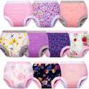 BIG ELEPHANT Potty Training Underwear - 10 Pack, 100% Cotton Absorbent Unisex Toddler Pee Pants for Boys Girls 4Y