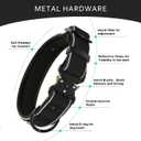 Dog Collar for Small Medium Large Dogs, Reflective, Adjustable Heavy Duty Dog Collar, Soft Neoprene Padded Comfortable for Walking (Black, S)