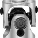 13/16" 36 Spline X 3/4" Round Single Steering Shaft Universal U Joint Coupling Chrome 3-1/4" Overall Length