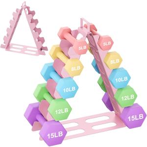 Dumbbell Rack (5 tier) Pink