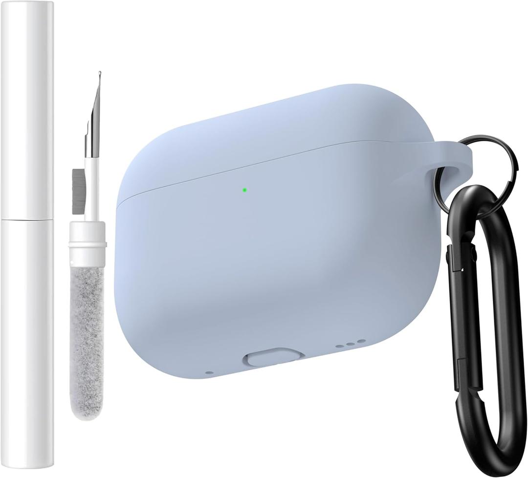 2 x Brujula Case for AirPods Pro 3 Case Silicone Protective Cover Compatible with AirPods Pro 3rd Generation 2025(Light Blue, AirPods Pro 3)