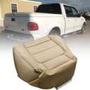 NLQR Passenger Side Bottom Seat Cover Replacement Leather Tan Compatible with Ford F-150 Lariat 2001 2002 2003