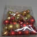 50pcs Christmas Balls 4cm / 1.6" Christmas Tree Hanging Ornaments Xmas Ball Decoration for Xmas Tree Wreath Garland, Red and Gold