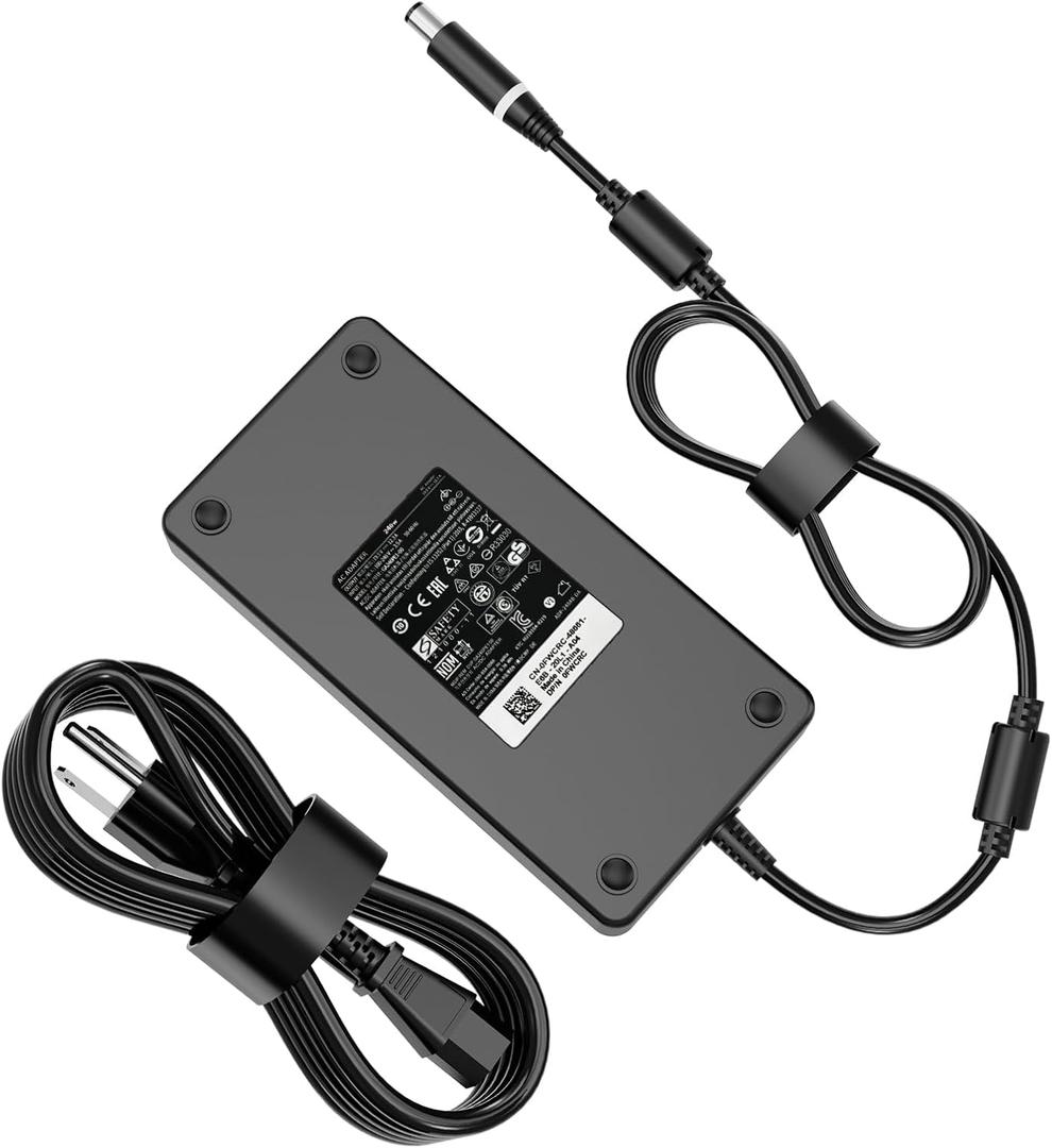 240W AC Charger Fit for Fit for Dell Alienware M15 R3 R4 R7 R6 R5 M17 R5 R3 R4 15 R3 R2 17 R3 G15 G16 G7 G5 G3 M16 M17X M14X X15 Gaming Laptop Power Adapter