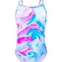 Snowheart Girls Swimsuit One-Piece Bathing Suits Multicolor Kids Sport Summer Beach Swimwear for 2-12 Years Old
