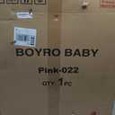 Boyro Baby 5-in-1 Baby Walker, Baby Walkers for Boys Girls 6-12 Months, Foldable Activity Walker, Toddler Infant Walker with Bouncer, Adjustable Height, Removable Footrest, Feeding Tray, Music