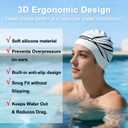 Extra Large Silicone Swim Cap for Long Hair - Odor-Free with 3D Ear Protection, Non-Slip Ultimate Fit for Women & Men Adults