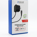 Zgear (18w) Adaptive Fast Charge Usb-c Wall Charger - Black