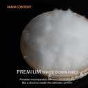 Super Luxury Down Fiber Comforter Oversized King - Ultra-Soft Hotel Collection Comforter - High Fill Power Duvet Insert - Fluffy and Cozy - Ivory White - 120x98