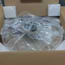 VOLISUN Low Profile Ceiling Fans with Light and Remote, 23.6in Fandelier Ceiling Fan with Light, 3000K-6500K Dimmable Flush Mount LED Ceiling Fan Lights, White Modern Ceilings Fan Lights for Bedroom