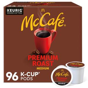 McCafe Premium Roast Coffee, Keurig Single Serve K-Cup Pods, Medium Roast, 96 Count (24 Count (Pack of 4))