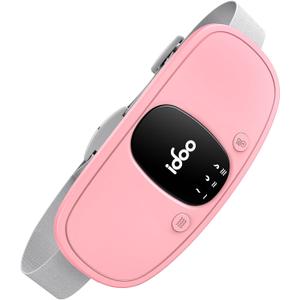 iDOO Heating Pad for Period Cramps, FSA HSA Eligible, Gifts for Girlfriend, Portable Heating Pad, Cordless Back Belly Heat Pad for Menstrual Cramps Relief, Period Heating Belt for Women, Pink Stuff