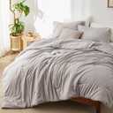 Bedsure King Size Comforter Set - Taupe Soft Bedding for All Seasons, Cationic Dyed Bed Set, 3 Pieces, 1 King Size Comforter (104"x90") and 2 Pillow Shams (20"x36"+2")