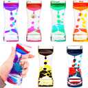 6 Pack Liquid Motion Bubbler Sensory Toys, Liquid Timer Desktop Colorful Hourglass Liquid Bubbler, Small Calming Relaxing Toys Sensory Anxiety Autism ADHD Fidget Toys