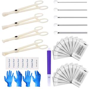 Body Piercing Tool Kit - Piercing Kit with 12G 14G 16G 18G 20G Piercing Needles Piercing Clamps Forceps for Ear Nose Belly Button Tongue Eyebrow Body Piercing Tool Kit Piercing Supplies