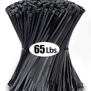 Strong Heavy Duty Zip Ties 14 Inch (600-Pack) -65LB Tensile Strength- Industrial Large Cable Ties for Outdoor Use, Long All-Weather Nylon Ties (Black)