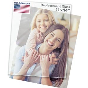 11x14 Heat Strengthened Glass - Crystal Clear - Shatterproof & Scratch Proof Picture Frame Replacement Glass - Semi Tempered Cover Sheet