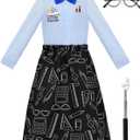 ReliBeauty Girls Teacher Costume with Glasses and Pointer Finger Stick (6/120)